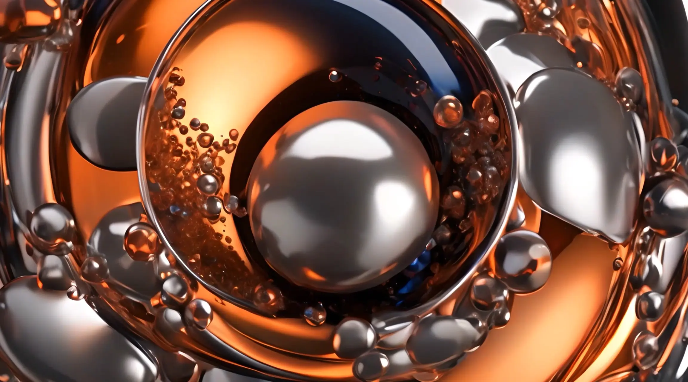 Iridescent Bubble Flow Elegant Video Backdrop